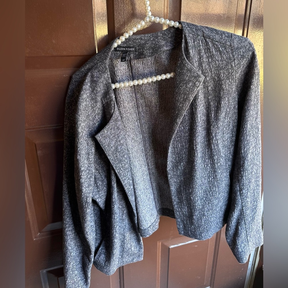 NO LONGER AVAILABLE. Eileen Fisher, short gray jacket